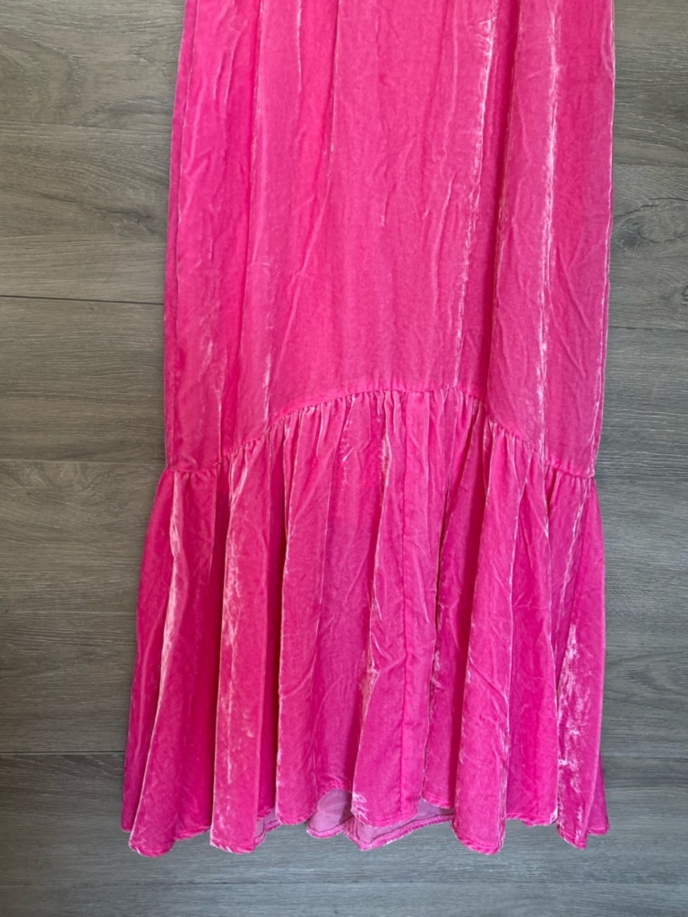 Rhode Ester Velvet Puff Sleeve Midi Dress - Picture 4 of 9